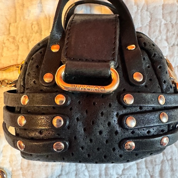 Jimmy Choo Black Mini Bag with Gold Accents - Picture 5 of 17